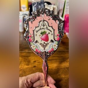 SOLD!!! NWOT, in Pink Only - Flower Knows Violet Strawberry Rococo Hand Mirror